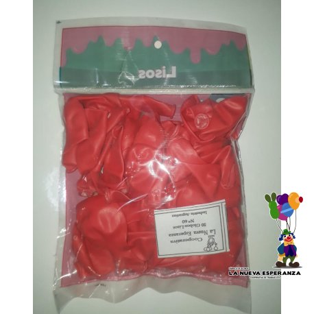 Liso color Rojo Nº60 x 50 unidades (9 Pulgadas)
